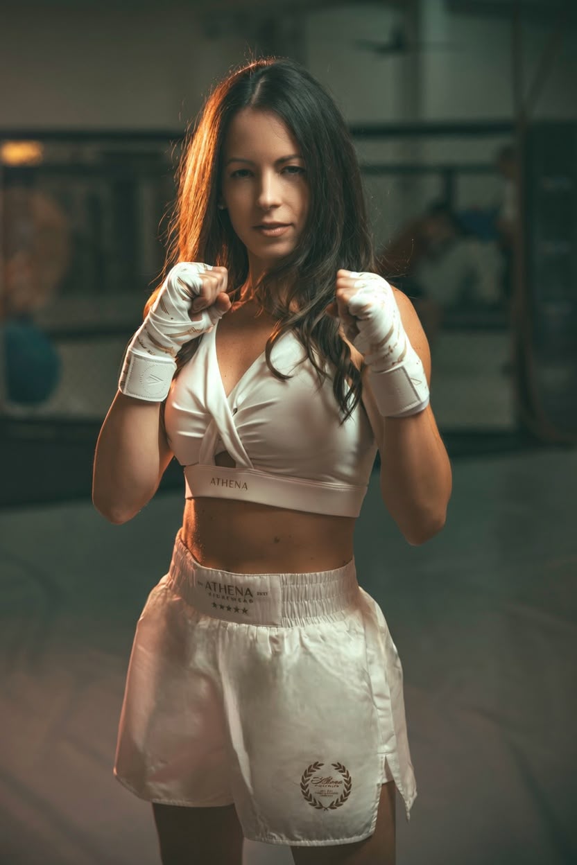 Timea in Muay Thai hand wraps